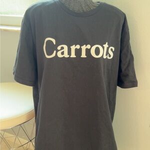 Charcoal Crew Neck Short Sleeve Tee with Carrots Print